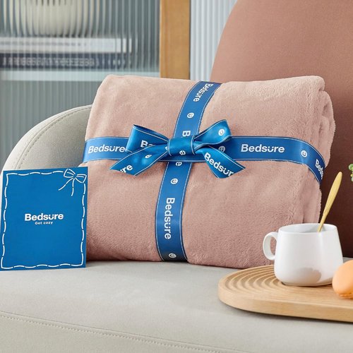 Bedsure GentleSoft Fleece Blanket - King Size Dusty Pink, Soft & Lightweight Plush Luxury, 108x90 Inches