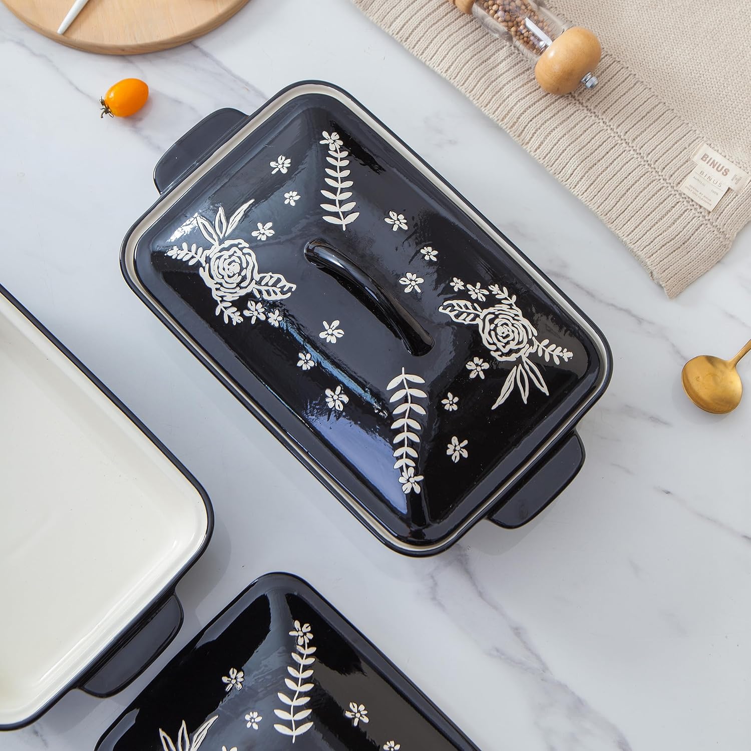 Wisenvoy Casserole Dish - Ceramic Baking Dish With Lid for Oven Use | Perfect for Family Meals