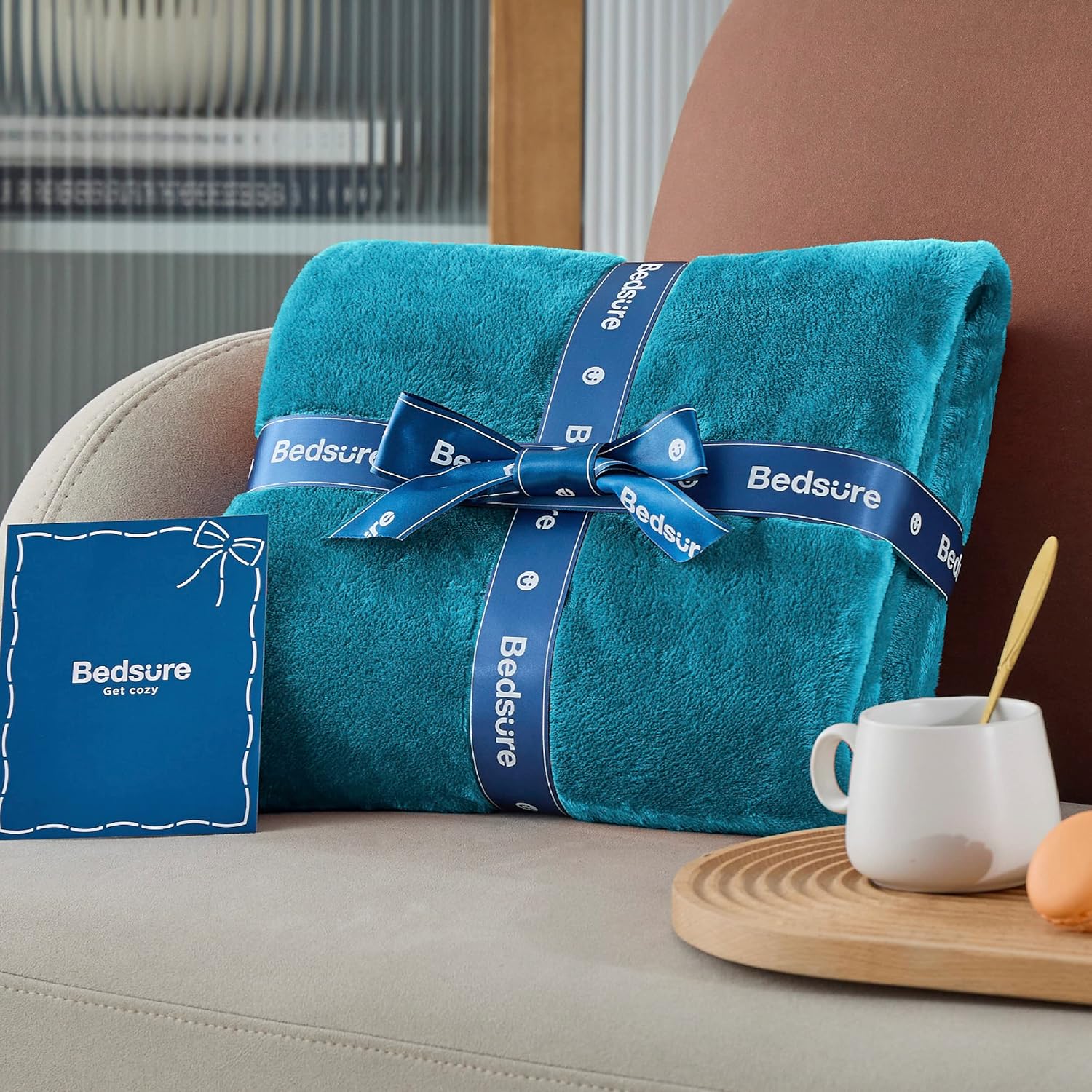 Bedsure GentleSoft Fleece Blanket - King Size Teal | Soft, Lightweight, Plush & Cozy Microfiber, 108x90 Inches