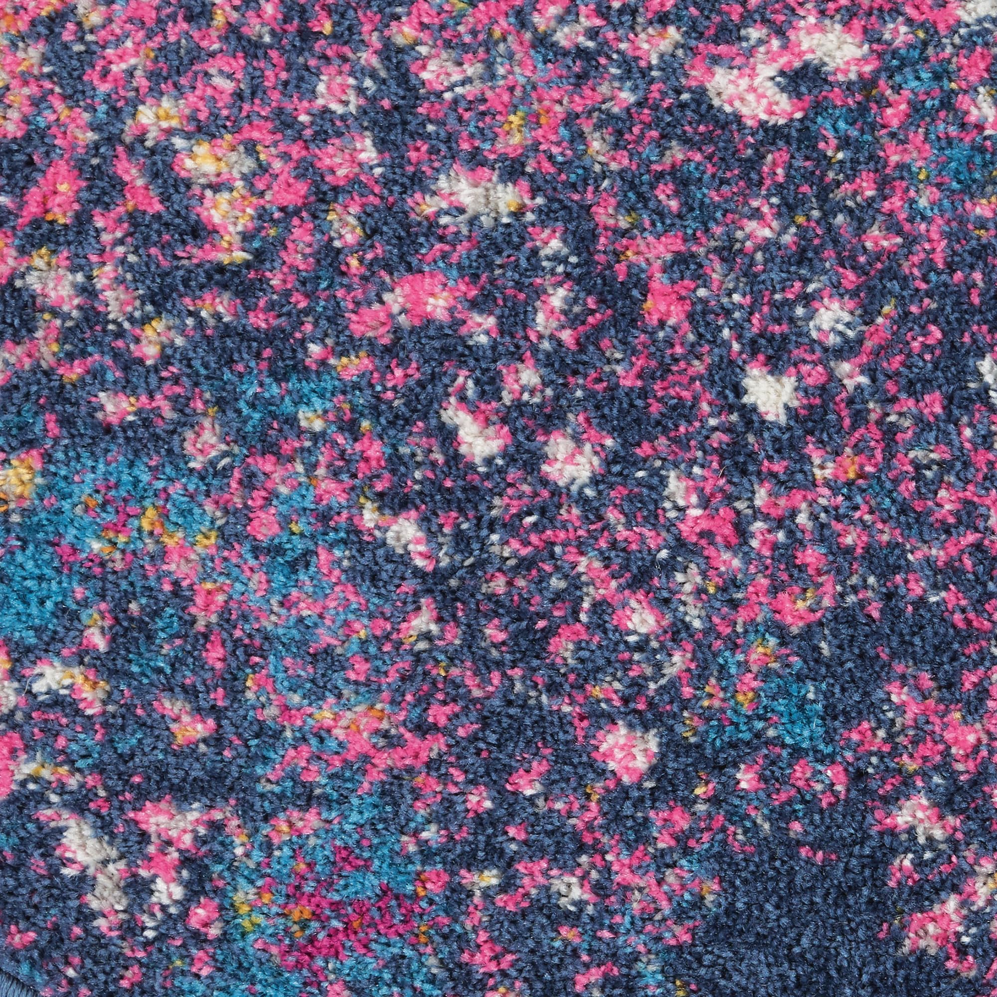Nourison Home Passion 4' x Round Multicolor Fabric Modern Area Rug (4' Round)