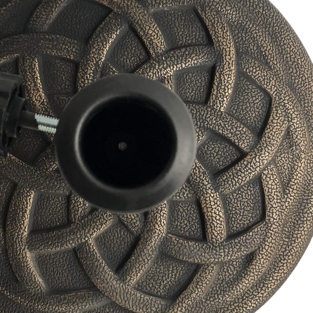 Backyard Expressions Umbrella Base - 21 Pound Heavy-Duty Design in Elegant Bronze Finish