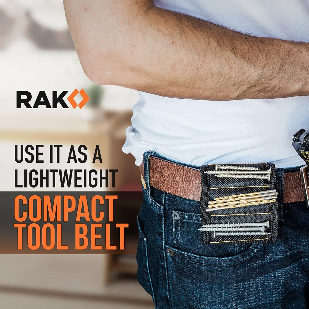 RAK Magnetic Wristband for Tools - Premium Tool Holder with Powerful Magnets | Ideal Gift for Dads, Handyman