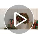 Christmas Pine Branches & Red Berries with Lights - B Style, 12-Piece