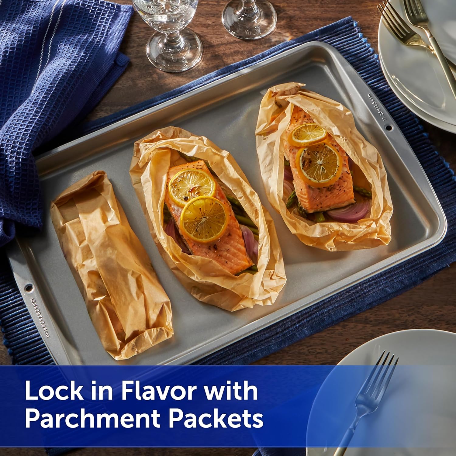 Reynolds Kitchens Unbleached Parchment Paper Roll - Non-Stick & Oven Safe Up to 425°F | 45 Feet x 12 Inches (Pack of 3)