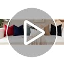 Artscope Navy Blue Corduroy Throw Pillow Cover 12x20 Inches