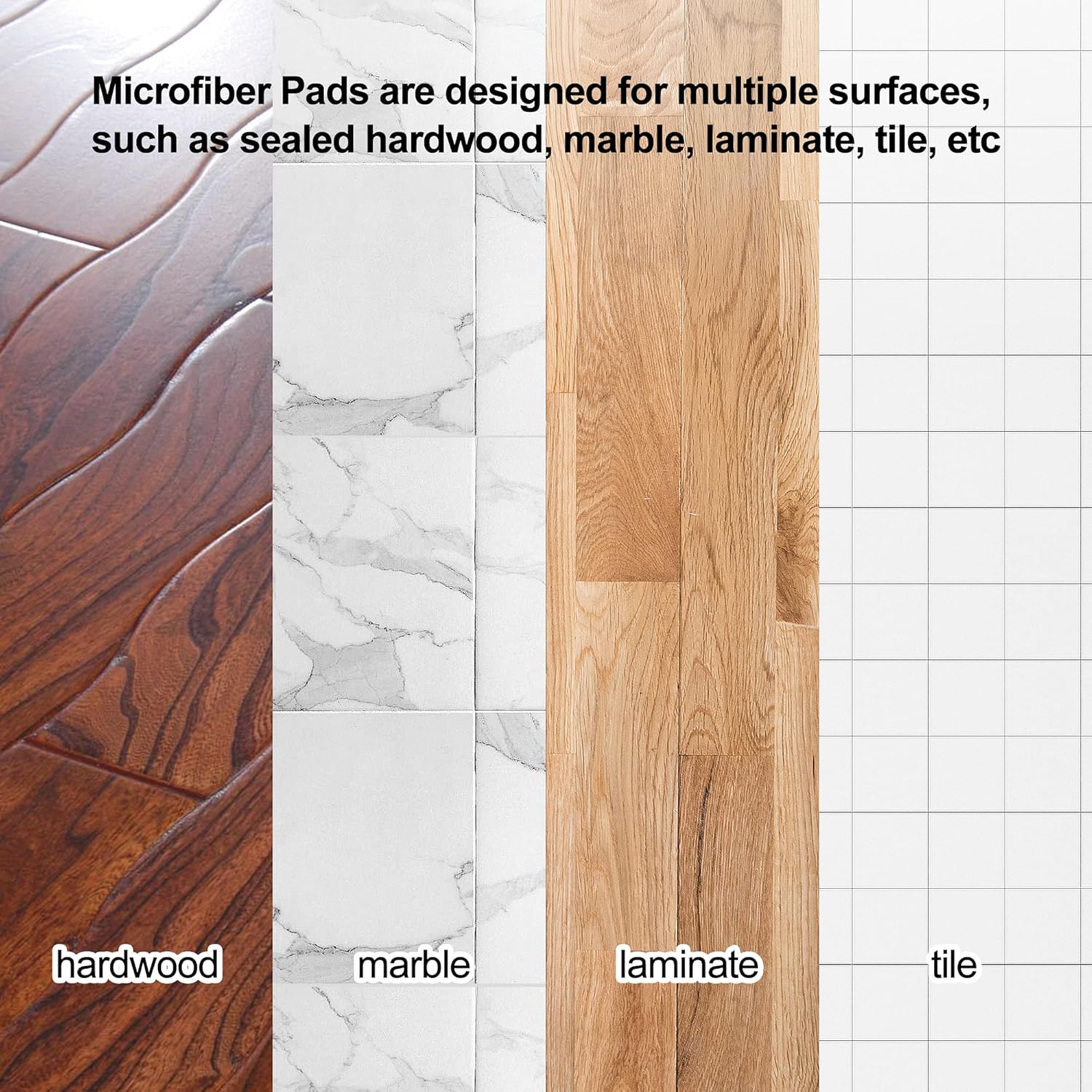 Newbealer Microfiber Steam Cleaner Pads - 6 PCS Durable, Washable & Reusable for NB282C