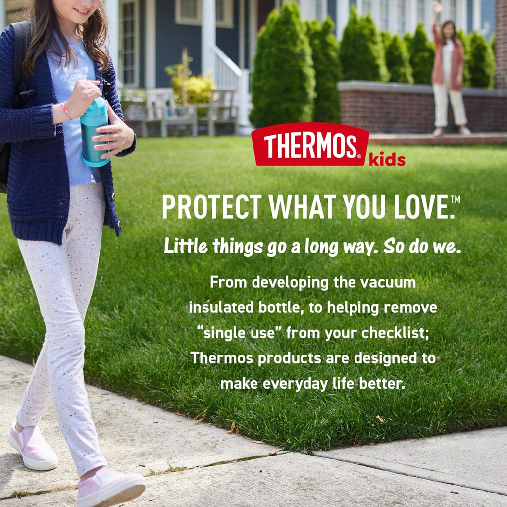 THERMOS FUNTAINER Water Bottle - 12 Ounce Kids Stainless Steel Vacuum Insulated with Straw | Gabby’s Dollhouse