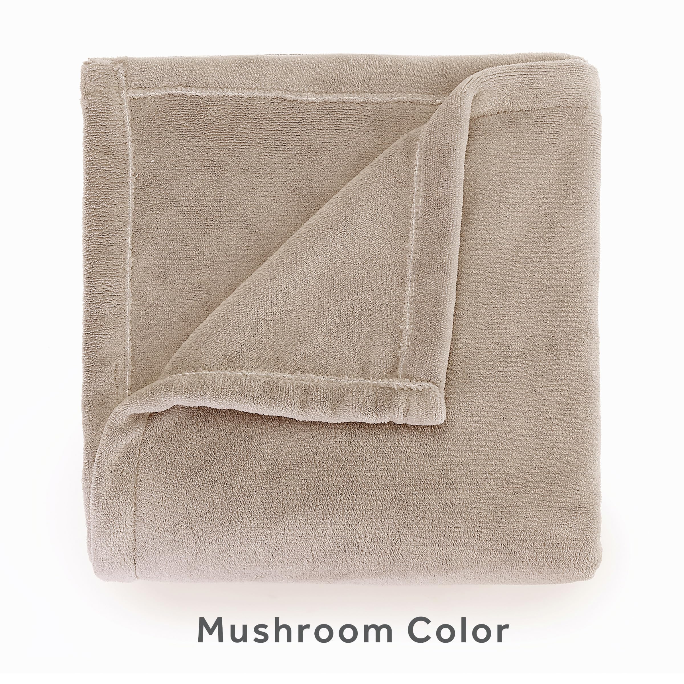 Sunbeam Electric Royal Luxe Microplush Heated Blanket 12 Heat Settings, 12-Hour Selectable Auto Shut-Off, Fast Heating, Warm and Cozy, Sandstone Color, Queen, 90" x 84"
