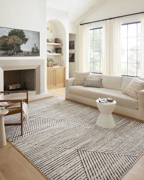 Loloi Fabian Collection FAB-06 Charcoal/Ivory 2'-7" x 7'-6" Runner Rug