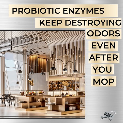 Restaurant Bio-Deodorizing Floor Cleaner - Heavy Duty Commercial Concentrated Enzyme Degreaser and Odor Eliminator for Mopping Tile, Laminate, Hardwood & More