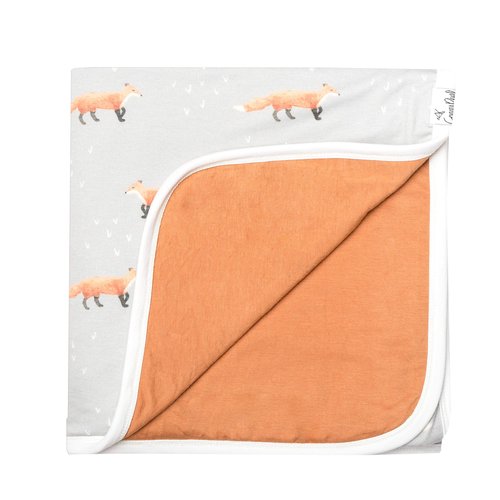 Copper Pearl Large Premium Knit Baby 3 Layer Stretchy Quilt Blanket Copper
