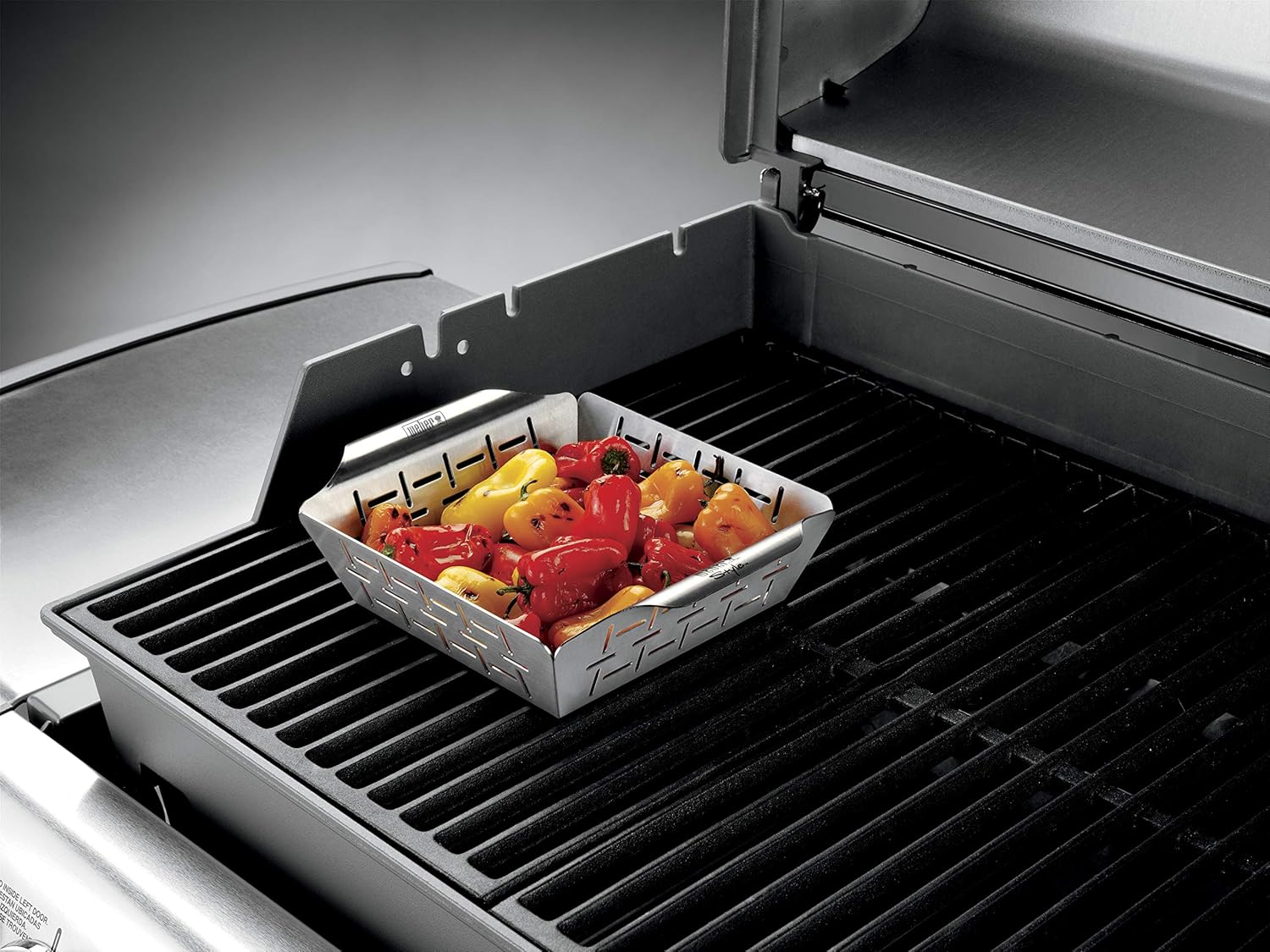 Weber Style Stainless Steel Vegetable Basket - Durable Grill Accessory for Side Dishes | Fits All Weber Grills, Silver