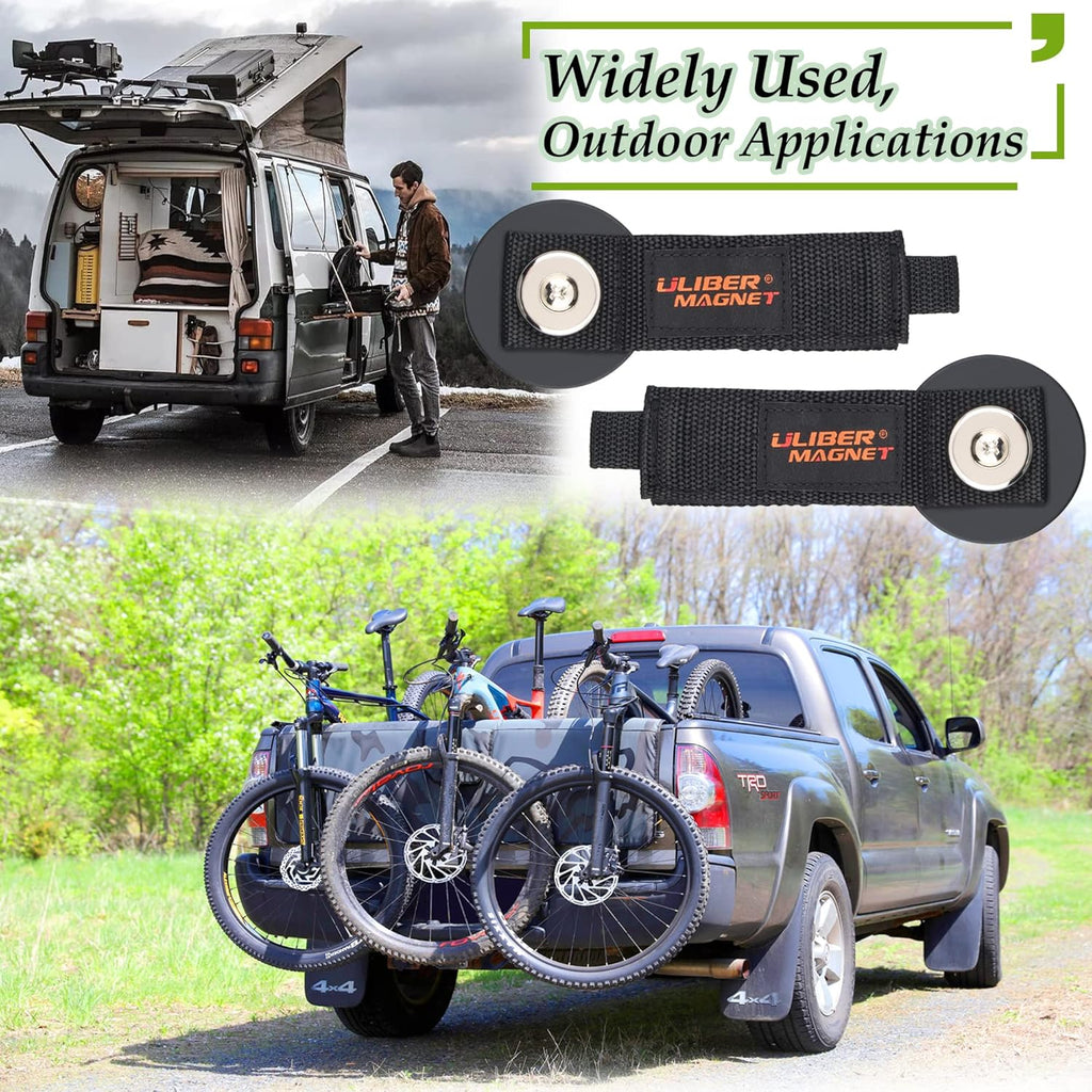 ULIBERMAGNET Strong Magnetic Storage Straps - Heavy Duty Organizer for Garage & Workshop | 2 Pack