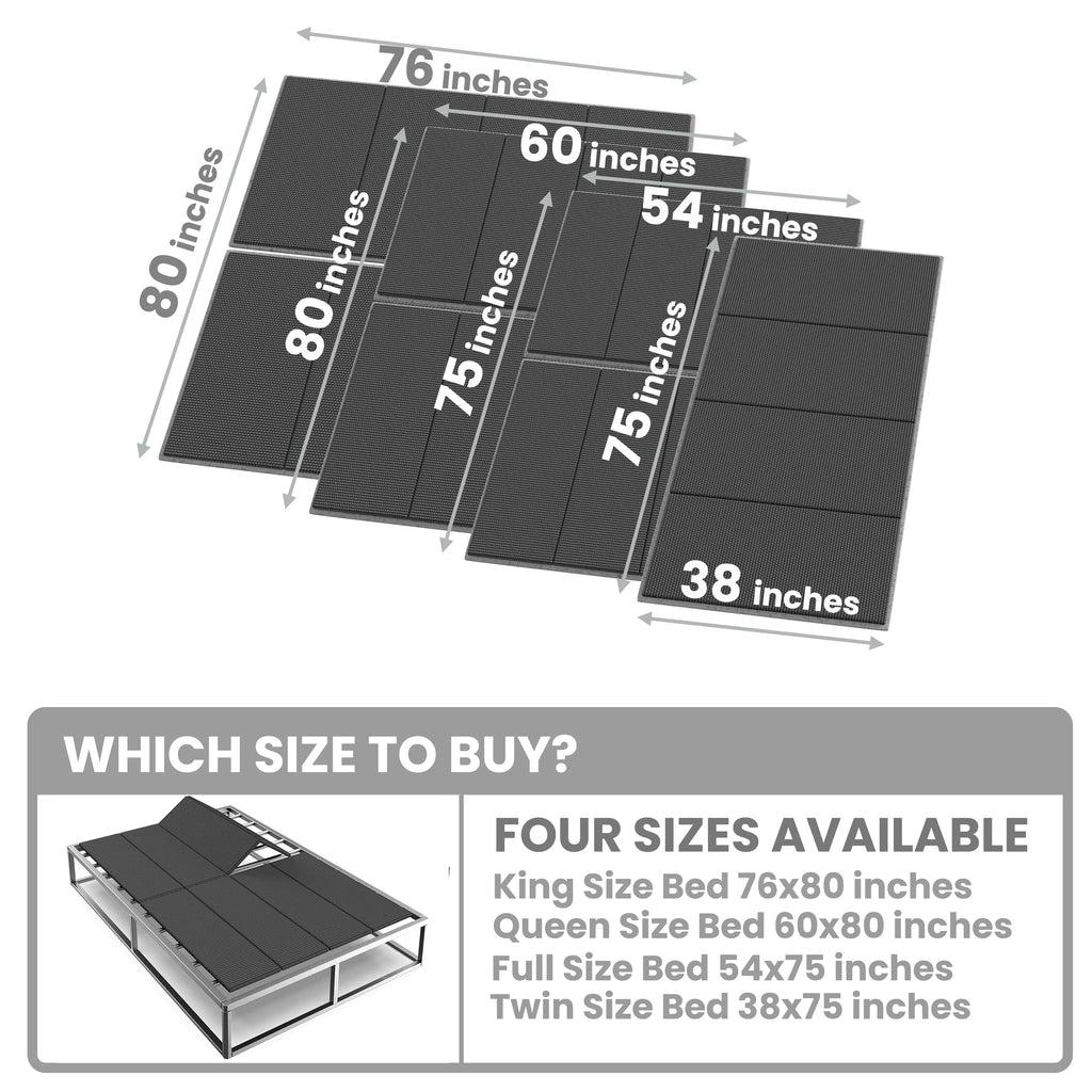Irrical Light and Thin Bunkie Board, Folding Spring Box,Full Size 54x75'', Large Double Bed 10MM, Bed Support Flat Noodles,Light and Thin, Breathable, Noise Minimizing