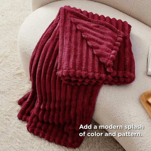 Bedsure GentleSoft Red Blanket - Cozy Soft Throw for Women & Girls, Perfect 50x60 Inches Size