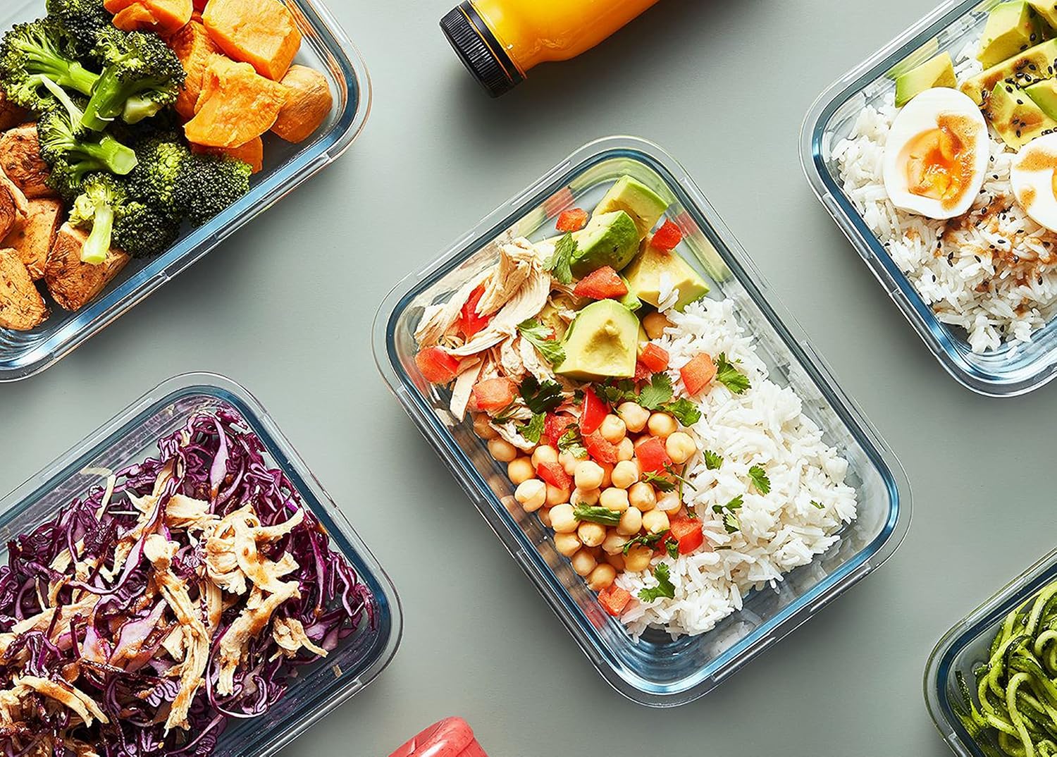 MCIRCO Glass Meal Prep Containers - Airtight Food Storage with Snap Locking Lids | 10-Pack, Microwave & Oven Safe