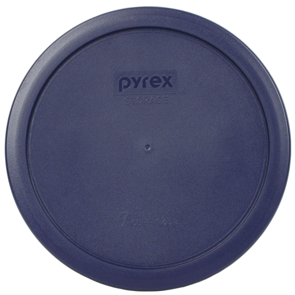 Pyrex (3) 7200-PC 2-Cup Orange, (3) 7201-PC 4-Cup Butter Yellow, & (3) 7402-PC 6/7 Cup Blue Food Storage Replacement Lids - Made in USA