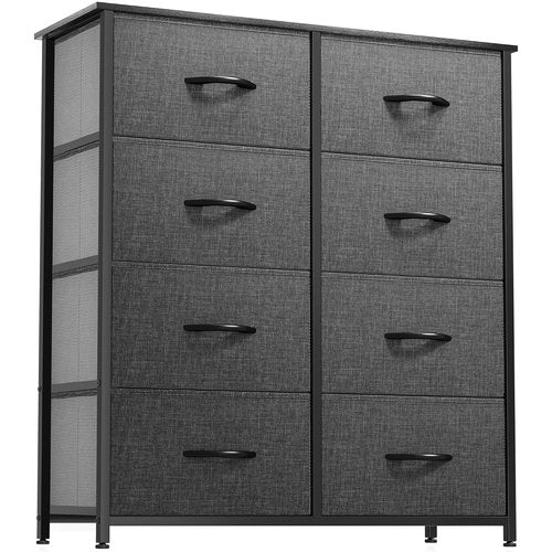 DWVO Fabric Dresser - 8 Drawer Chest for Bedroom or Living Room Storage Solutions