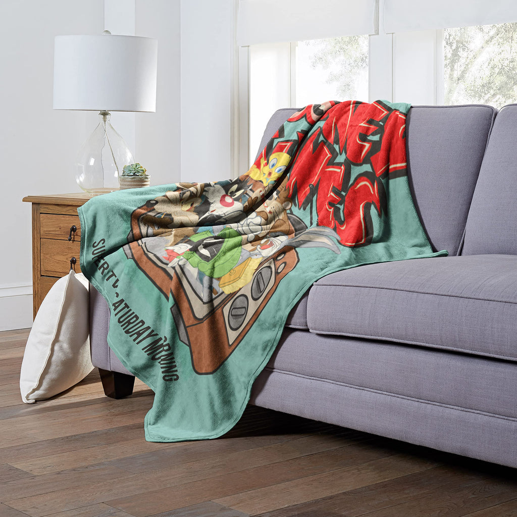 NORTHWEST Looney Tunes Silk Touch Throw Blanket, 50" x 60", Super Saturday