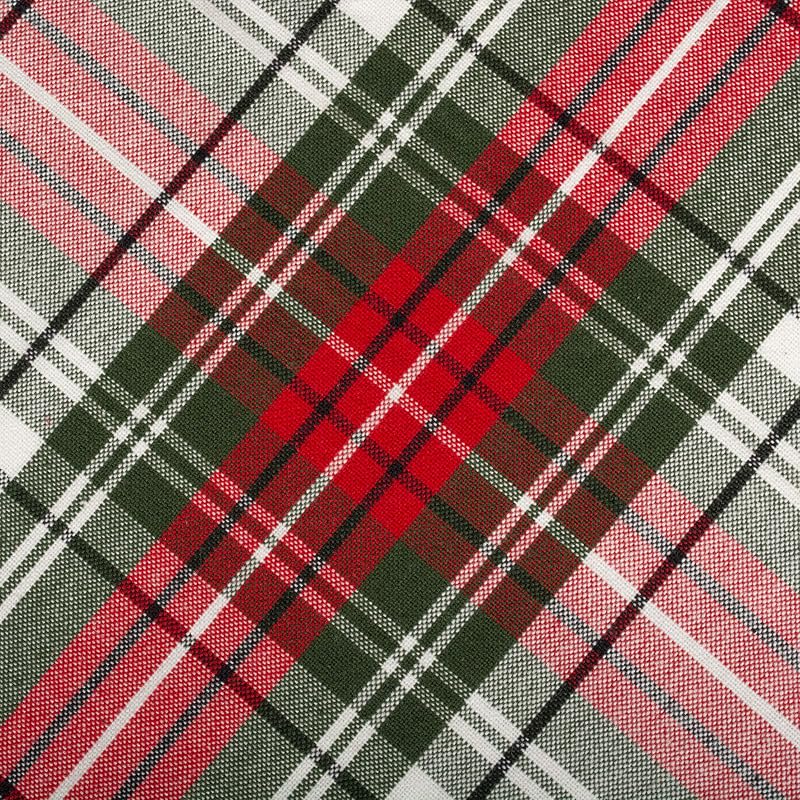 DII Red Green White Tartan Tablecloth 60x104 Inch – Cotton, Seats 8-10