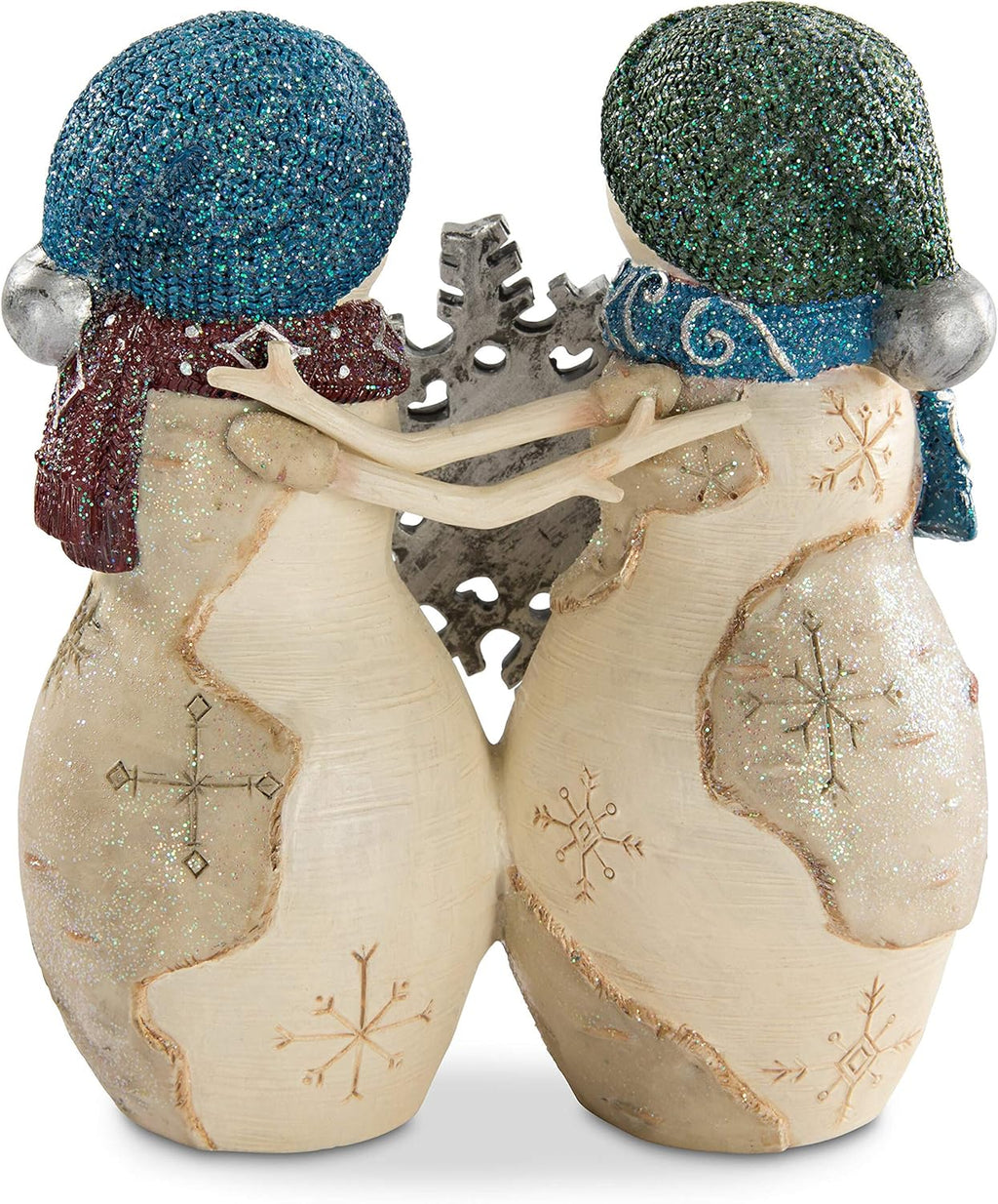 Pavilion Gift Company Double Snowman Figurine - Special Sisters Design | 4.5 Inches Tall