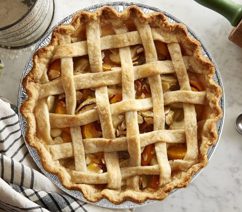 Aluminum Foil Pie Tins - 25 Pack Disposable Baking Pans | Round & Freezer Safe for Quiche, Tarts, Pies