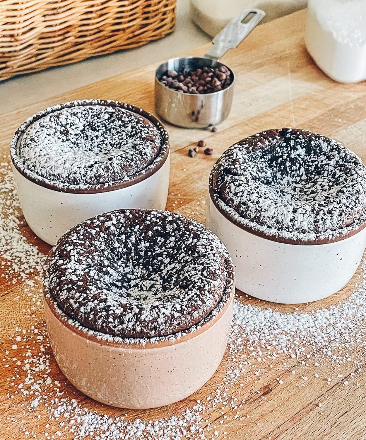Mora Ceramic Ramekins - 4oz Set of 6 - Oven Safe Mini Baking Dishes for Pudding, Soufflé & More | Assorted Neutrals
