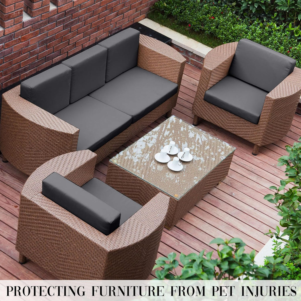 Skiennix Outdoor Cushion Covers Set - 12PCS Patio Furniture Slipcovers for Sofa & Sectional Chairs