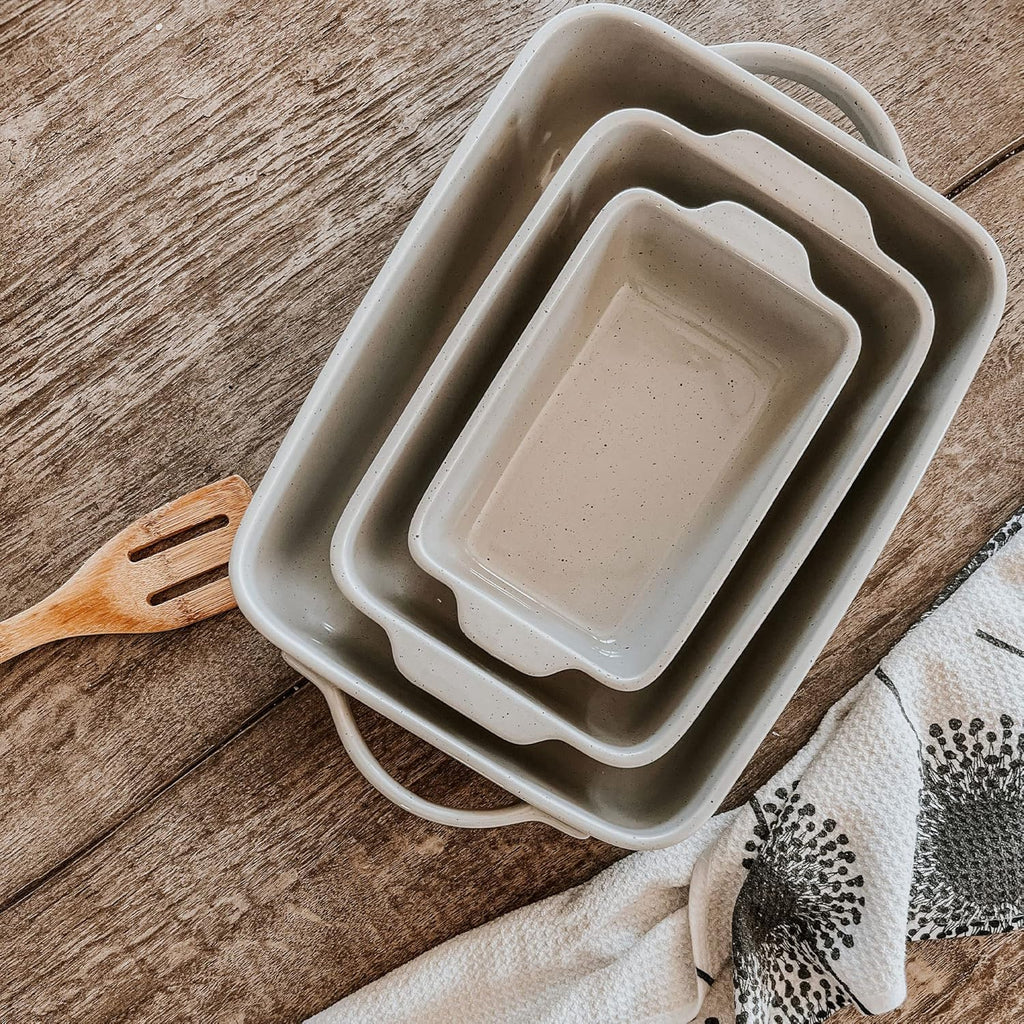 Mora 9x13in Deep Porcelain Baking Dish - Oven Safe & Freezer Friendly | Perfect for Family Meals