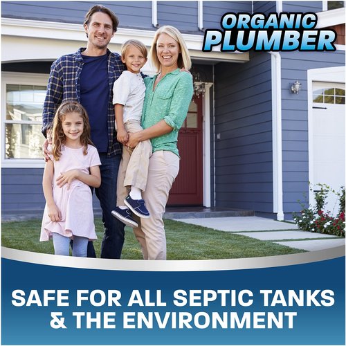 Organic Plumber Septic Tank Cleaner Treatment, Bacteria x Natural Enzyme Flushable Bio Tabs, Rid Sewage Waste & Clean Field System, 1 Year of Tablets