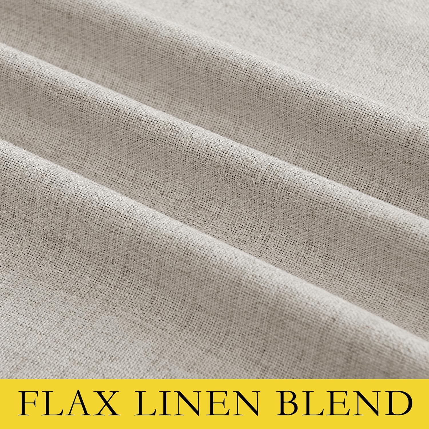 NICETOWN Blackout Thermal Curtains - Vintage Open Linen Weave, 63" Long, Soundproof Drapes, Set of 2, 42" Wide