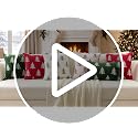 Beige & Green Chenille Christmas Pillow Covers 18x18 Inch Set of 2 - Festive Holiday Decor