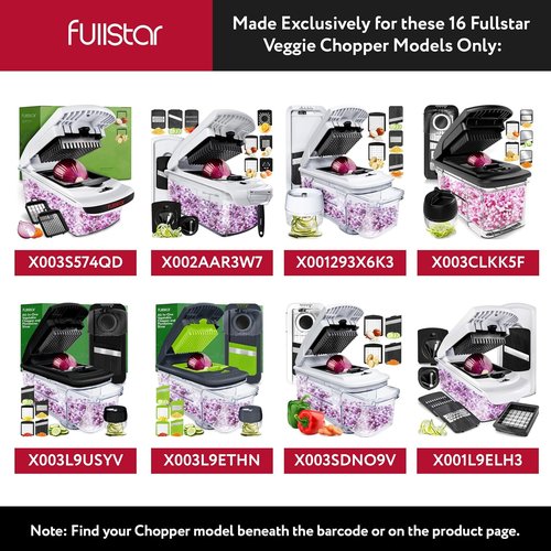 Fullstar Blade Replacement Set - Compatible with Select Fullstar Chopper Models - 2-Piece Insert Set for Large & Small Dice - 3.9 x 4.4 Inches