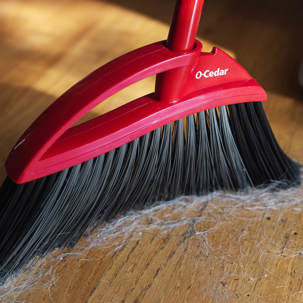 O-Cedar Pet Pro Broom - Step-On Dustpan for Effortless Cleaning | Removes 99% of Pet Hair