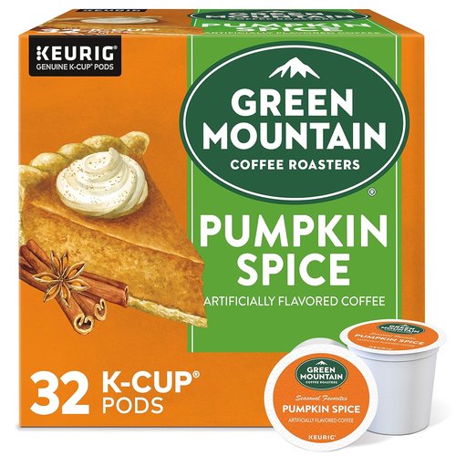 Green Mountain Coffee Roasters Pumpkin Spice Seasonal Coffee - 32 Count Pods for Fall Flavor