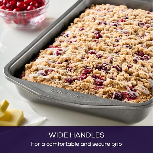 Circulon 51133 Nonstick Baking Pan | Rectangle Cake Pan - 9" x 13", Durable Gray Finish