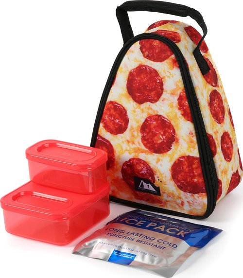 Arctic Zone Pizza Lunch Pack with 210g Ice Pack and 4 Piece Kids Sandwich Set - Pizza