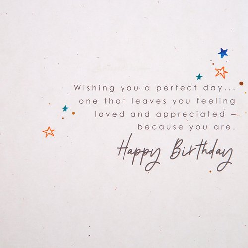 Hallmark Son Birthday Card, Birthday Card for him, Classic Blue Stars, Squiggles, Gold Foil