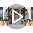 Retro Christmas Door Banner Set - Santa & Snowman Decoration