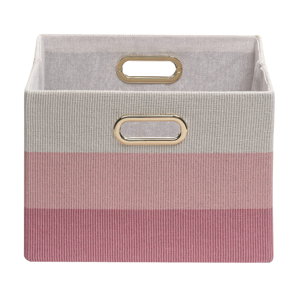 Lambs & Ivy Pink Ombre Foldable/Collapsible Storage Bin/Basket