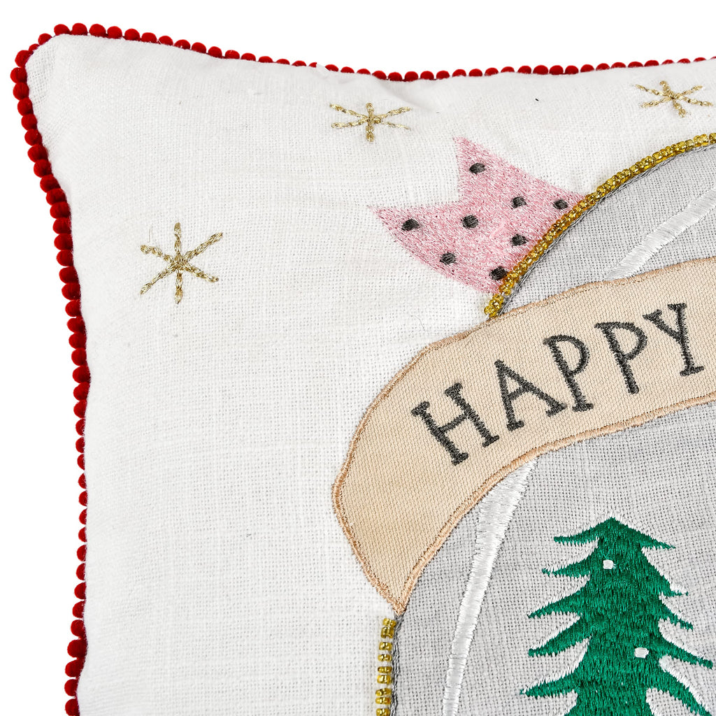 National Tree Company HGTDD94-20348CC Decorative Pillow, White