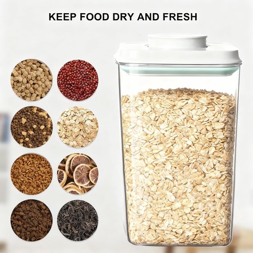 Cozey Daily Airtight Food Storage Container with Pop Lid & 130ml Scoop, BPA-Free Cereal, Rice, Flour, Pasta & Snack Container, Stackable & Durable, Kitchen Pantry Organizer (4000ml / 4.2qt *4)