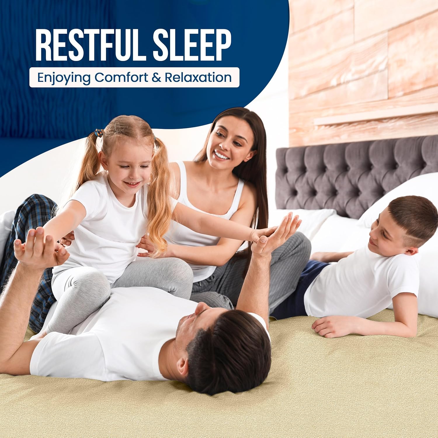 Utopia Bedding Twin Size Mattress Protector - Waterproof Terry Cover, Soft & Breathable, 15" Deep Pockets | Beige
