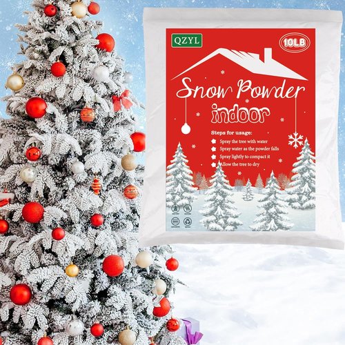 Christmas Flocking Powder - 10 lbs Self-Adhesive Snow Flock for Holiday Decor | Perfect for Trees & Crafts