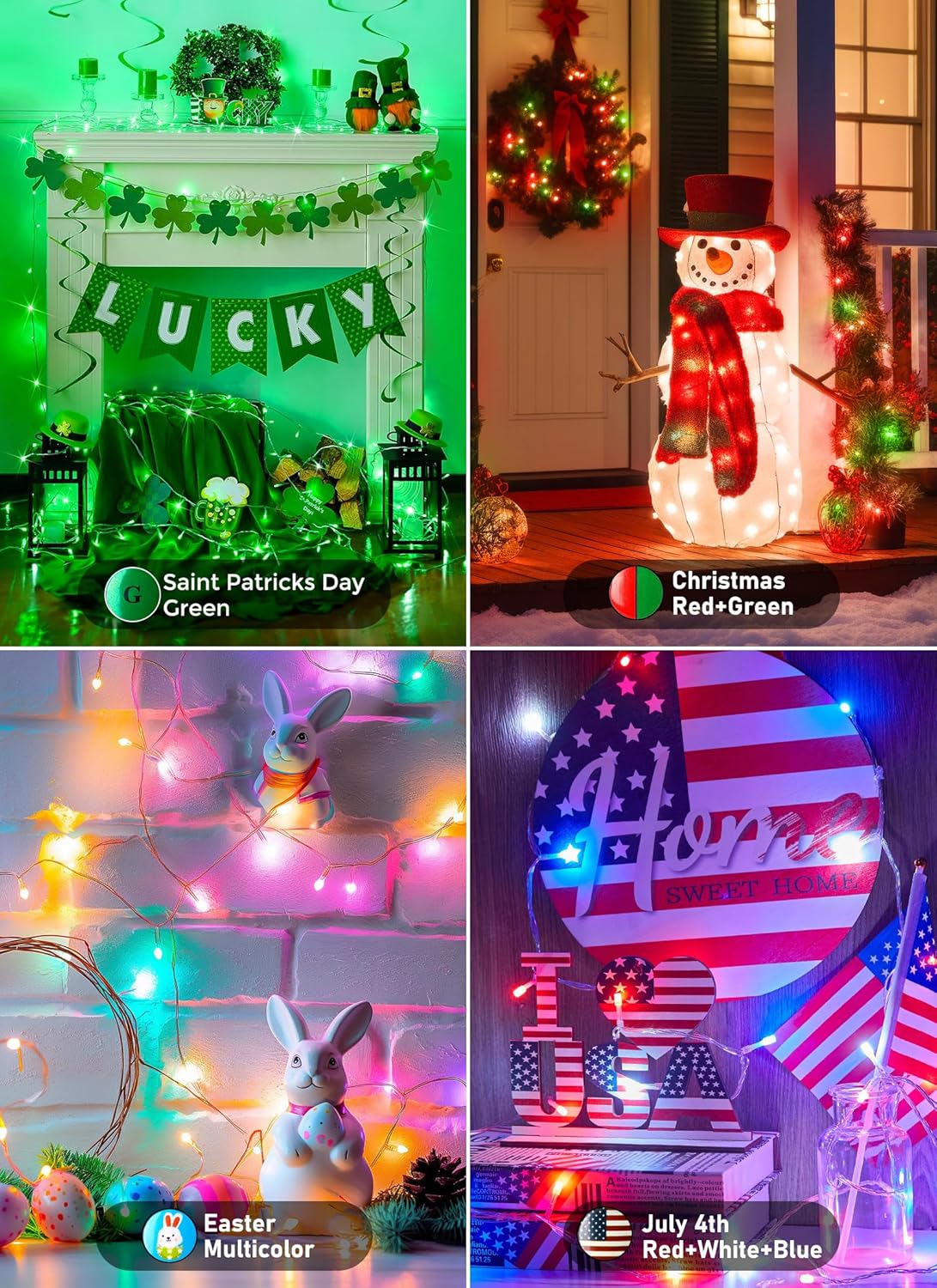 Minetom Color Changing String Lights - 100 LED Waterproof Fairy Lights | 33FT with Remote, 22 Colors for Indoor & Outdoor Decor
