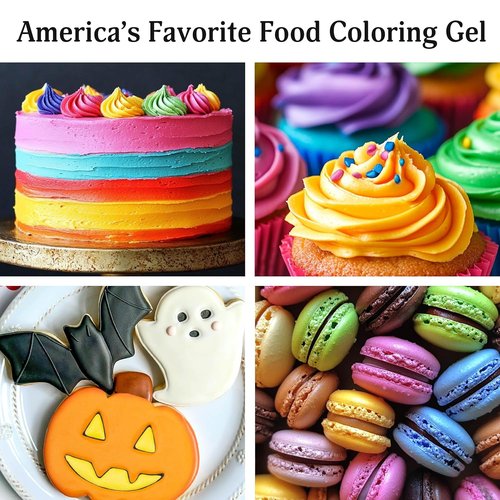 Ann Clark Gel Food Coloring - Professional-Grade Set of 12 Colors, 0.7 oz Each, Made in USA