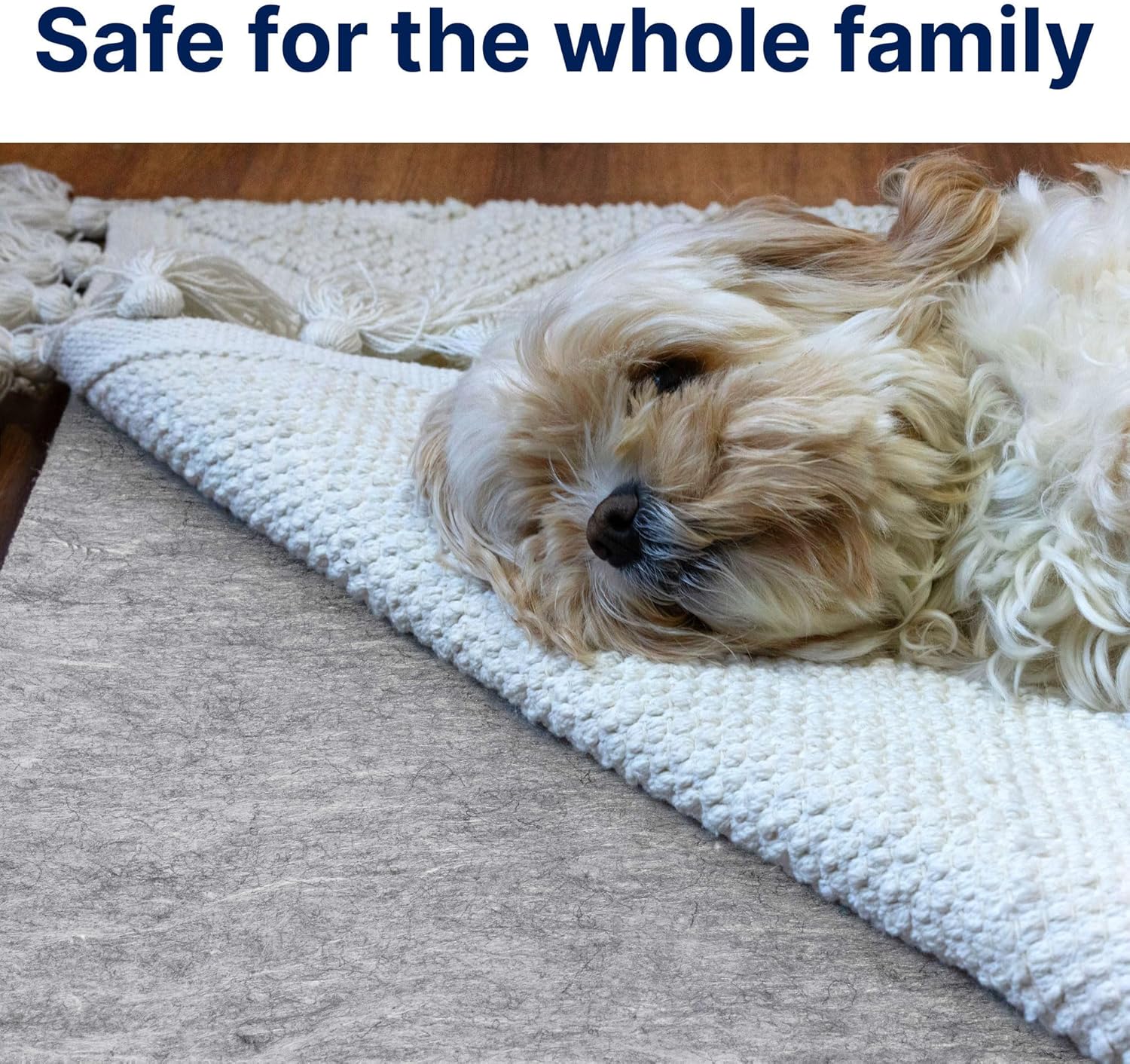 RUGPADUSA - 100% Felt Rug Pad - 8'x10' - 1/2" Thick - Protective Cushioning for All Floors