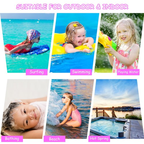 Catalonia Kids Mermaid Hooded Poncho Towel for Toddler Aged 2-6, 100% Cotton, Absorbent Girls Bath Towel, Swim Changing Robe, Sand Proof