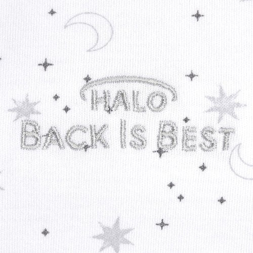 HALO 100% Cotton Sleepsack Swaddle - 3-Way Adjustable Wearable Blanket, TOG 1.5, Midnight Moons Grey, Newborn 0-3 Months
