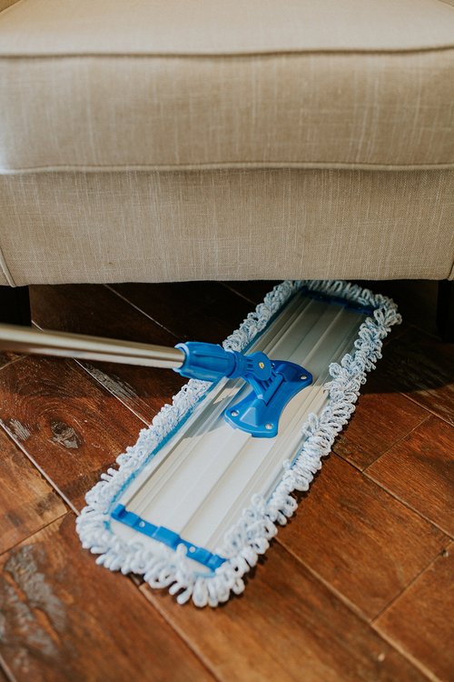 Zflow 18" Professional Microfiber Mop - Commercial Stainless Steel Handle with Microfiber Dust Pad + 3 Wet Pads